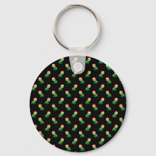 Cute Turtle Sea Animal Merry Christmas Santa Claus Key Ring