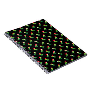Cute Turtle Sea Animal Merry Christmas Santa Claus Notebook