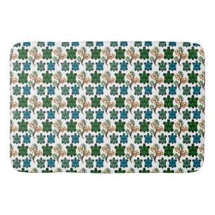 Cute Turtle Seamless Pattern Ocean Animal Repeat Bath Mat