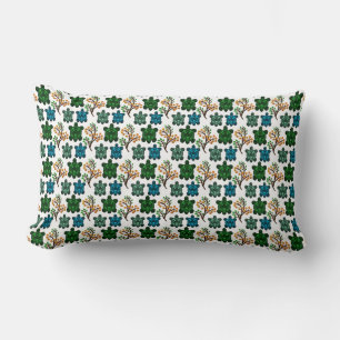 Cute Turtle Seamless Pattern   Ocean Animal Repeat Lumbar Cushion