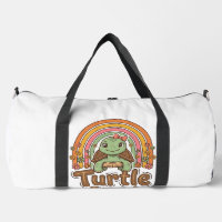 Cute Turtle Squad Rainbow Floral Vector Design_1