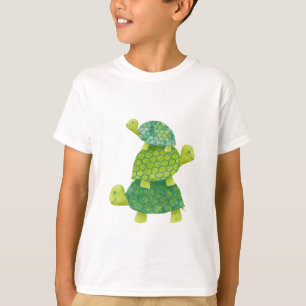 Cute Turtle Stack Family T-Shirt