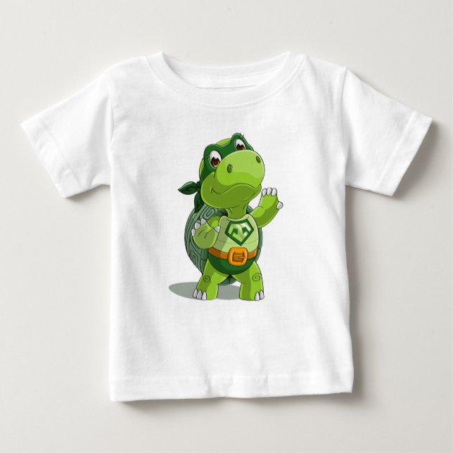 Cute turtle super hero baby T-Shirt (Front)