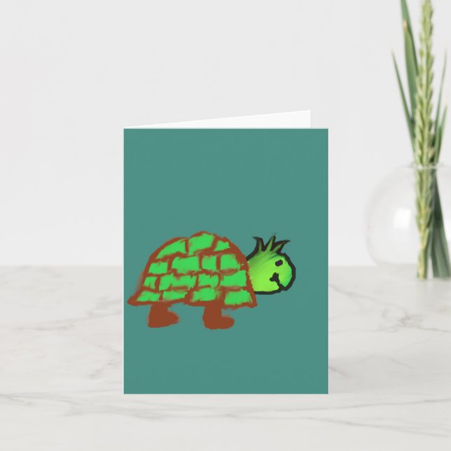 Cute Turtle  Thank You Card (Front)
