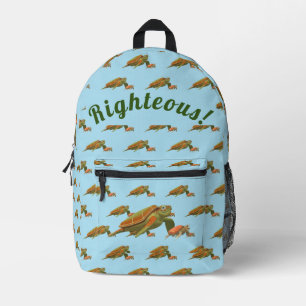 Cute Turtle Themed Printed Backpack