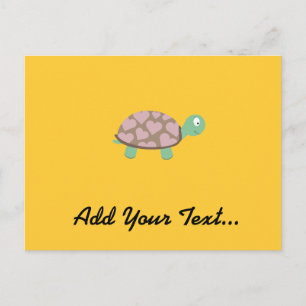 Cute Turtle with hearts Postcard