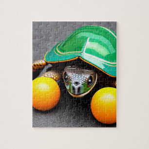 Cute Turtle with pool balls Jigsaw Puzzle