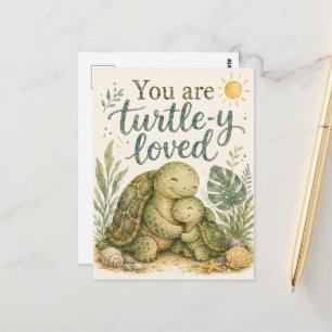 Cute Turtle You Are Loved Postcard