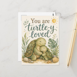 Cute Turtle You Are Loved Postcard 