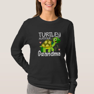 Cute Turtley Awesome Granndma Turtle Lover Womens T-Shirt