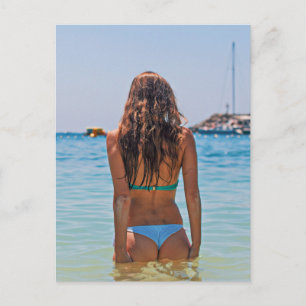 Cute Tushy Bikini beach Postcard