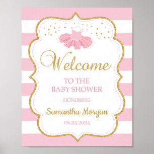Cute Tutu dress baby shower welcome sign