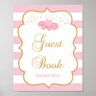 Cute tutu dress guest book sign baby shower
