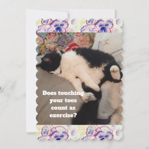 Cute Tuxedo Cat Birthday Party Childs Invitation