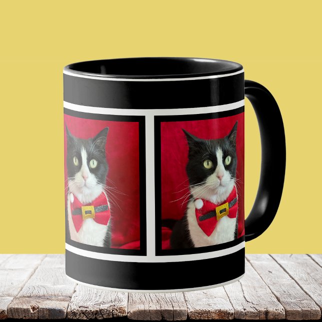 Cute Tuxedo Cat Christmas Mug (Creator Uploaded)