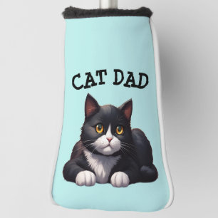 CUTE TUXEDO CAT DAD GOLF HEAD COVER 