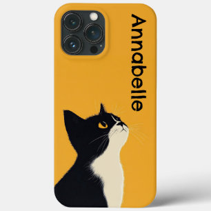 Cute Tuxedo Cat Personalise iPhone 13 Pro Max Case