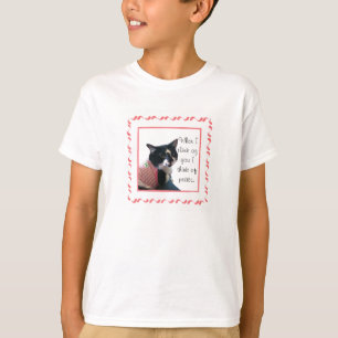 Cute Tuxedo Cat Think of Peace Tshirts