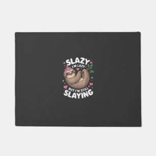 Cute Tween Girl Funny Animal Sloth Slay Meme Trend Doormat
