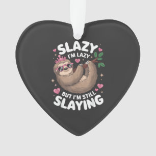 Cute Tween Girl Funny Animal Sloth Slay Meme Trend Ornament