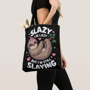 Cute Tween Girl Funny Animal Sloth Slay Meme Trend Tote Bag