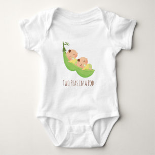 Cute Twins Two Peas in a pod Baby Tee