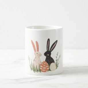 Cute Two Bunny Illustration Mug