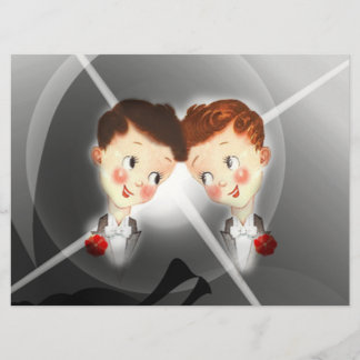Cute Two Grooms Gay Wedding Invitation