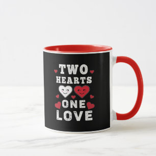 Cute Two Hearts One Love Birthday Valentine's Day Mug