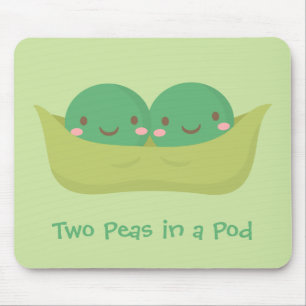 Cute Two Peas in a Pod For Mummy Mouse Pad