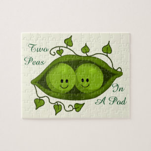Cute Two Peas In A Pod Jigsaw Puzzle