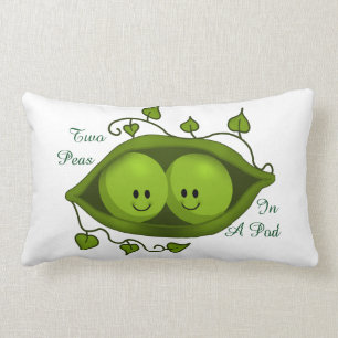 Cute Two Peas In A Pod Lumbar Cushion