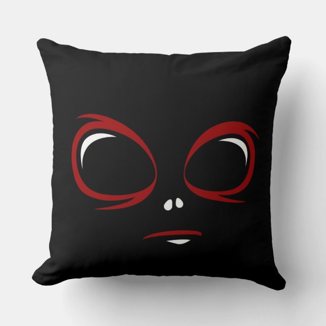 Cute ufo face monster  cushion (Front)