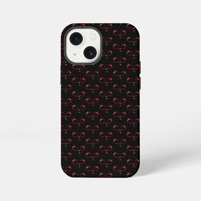 Cute ufo face monster  iPhone case (Back)