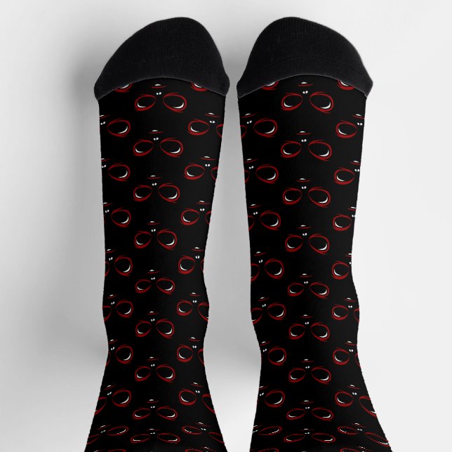 Cute ufo face monster  socks (Top)