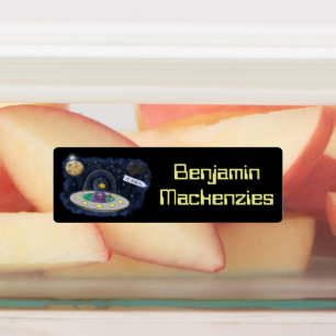 Cute ufo space cartoon illustration personalised