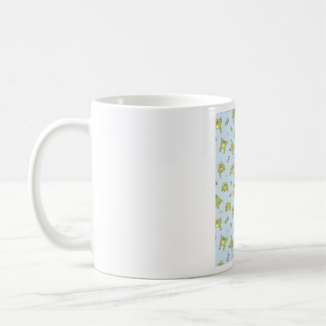 Cute Ugly Frogs Pattern Coffee Mug (Left)