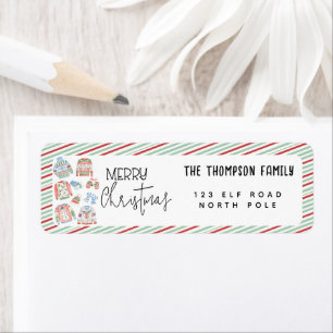 Cute Ugly Sweater Merry Christmas Holiday Address  Return Address Label