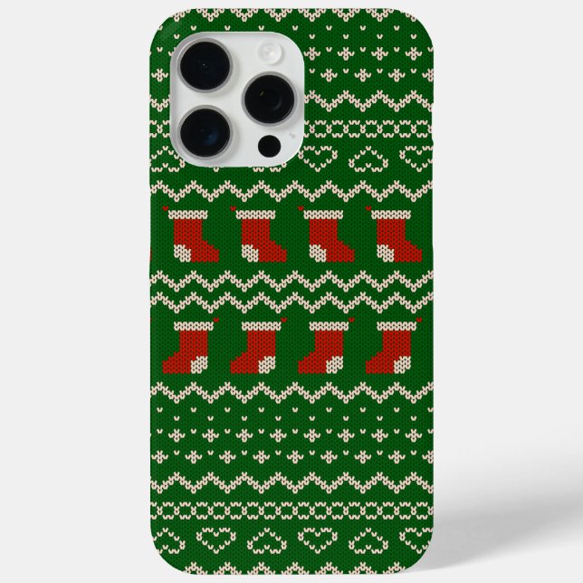 Cute Ugly Sweater Pattern Christmas Case-Mate iPhone Case (Back)