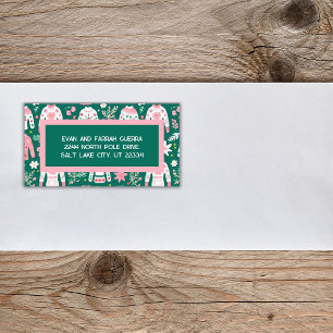 Cute Ugly Sweater pink and green Christmas   Label