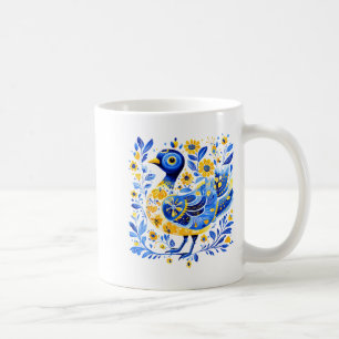 Cute Ukraine Duck Vintage Floral Ukrainian Flag Vy Coffee Mug