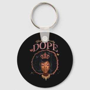 Cute Unapologetically Melanin Queen African Americ Key Ring