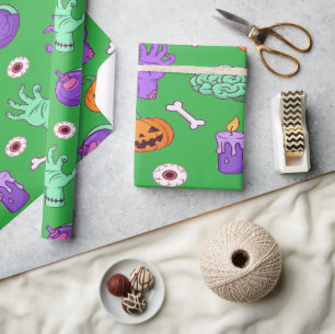 Cute Undead Party Vibes Wrapping Paper