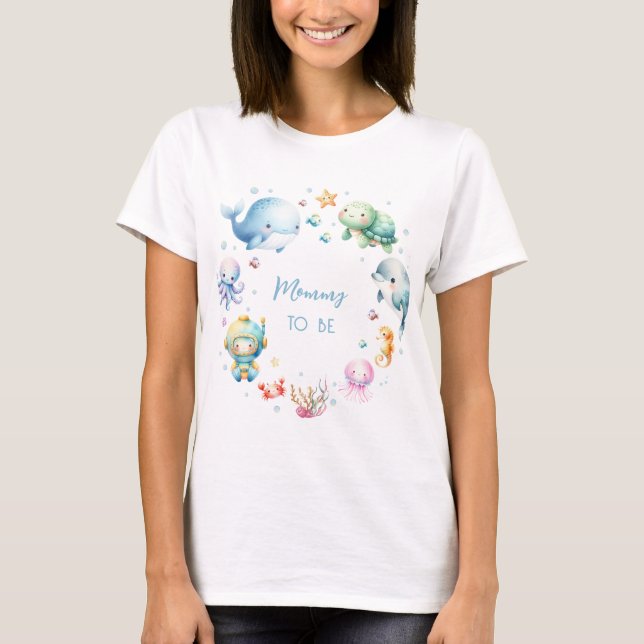 Cute Under the Mummy to be T-Shirt (Front)