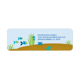 Cute under the sea avery address label return address label