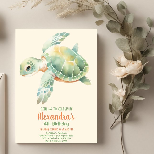 Cute Under the Sea Baby Birthday Invitation (Creator Uploaded)