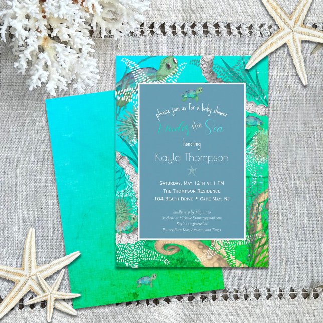 Cute Under the Sea Baby Shower Invitation (Cute Under the Sea Baby Shower Invitation)