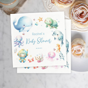 Cute Under the Sea Baby Shower Napkin