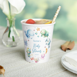 Cute Under the Sea Baby Shower Paper Cups
