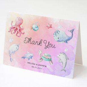 Cute Under the Sea Baby Shower Thank You Card